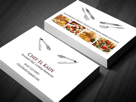 Chef business card templates new. Elegant, Playful, Business Business Card Design for Personal Chef by Poonam Gupta | Design #7816726