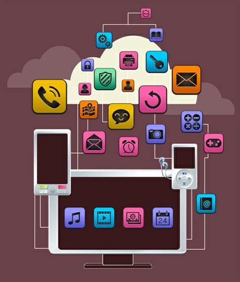 Mobile Icons App Collection Vectors Graphic Art Designs In Editable Ai