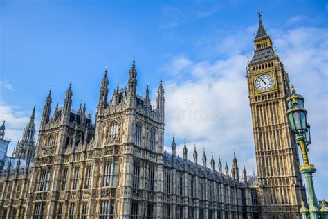 The Palace Of Westminster With Big Ben Clock Tower In London England