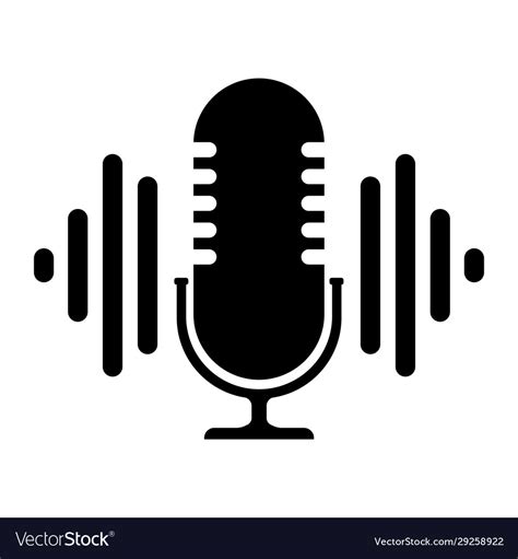 Podcast Icon On A White Background Icon Stamp Vector Image