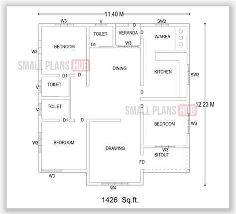 Two Kerala Style House Plans Under 1500 Sqft With Full Plan And