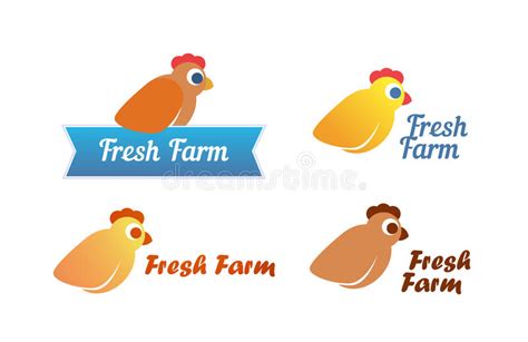 Emblem With Chicken Hatches Eggs Stock Vector Illustration Of Bird