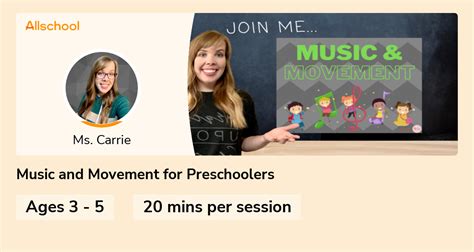 Music And Movement For Preschoolers Live Interative Class For Ages 3
