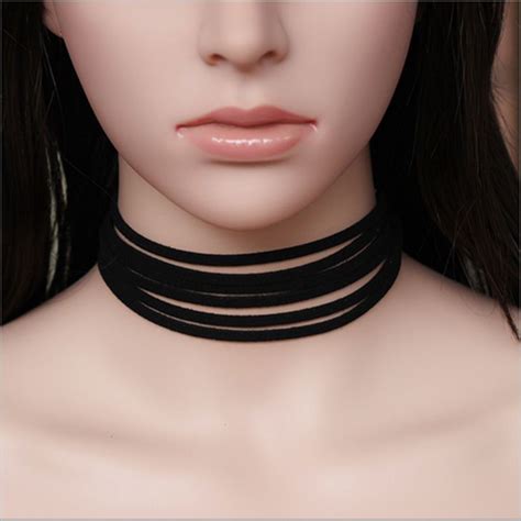 1pc Black Velvet Choker Vintage Punk Gothic Goth Multilayer Collar