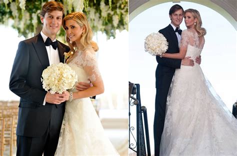 For ivanka's wedding dress, she turned to vera wang to create a custom gown, inspired by grace kelly's iconic bridal look. Most Romantic Celebrity Wedding Dresses|
