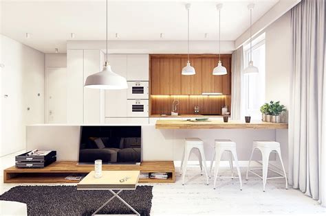 White Kitchen With Wood Accents