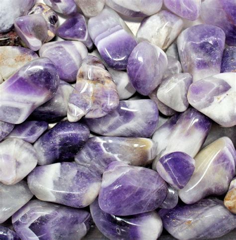 Chevron Amethyst Tumbled Stones: Choose How Many Pieces ('A' Grade ...
