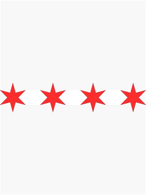 Download 'Four Chicago flag stars' Sticker by Mhea in 2020 ...