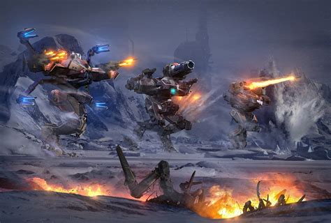 Epic War Robots Battle Hd Wallpaper