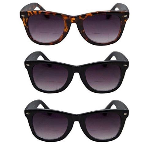 pink ribbon shades 3 pair classic wayfarer bifocal outdoor reading sunglasses stylish comfort