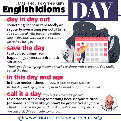 10 English Idioms With Day Learn English With Harry 👴 English