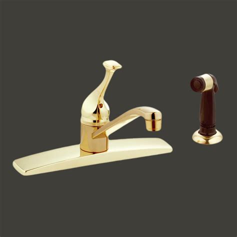 This is the simplest type of valve used in the kitchen faucet. Brass Kitchen Faucet With Sprayer Centerset 1 Handle