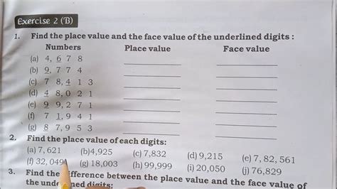 Class 3rd Mathematics Place Value And Face Value YouTube