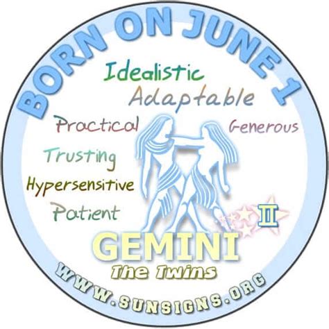 June 1 Zodiac Horoscope Birthday Personality Sunsignsorg