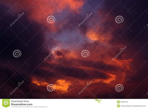 Storm Clouds Gathering At Sunset Stock Photo Image Of Clouds Nature