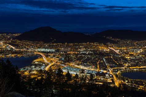 View Of Bergen From Mt Fløyen Anup Shah Flickr
