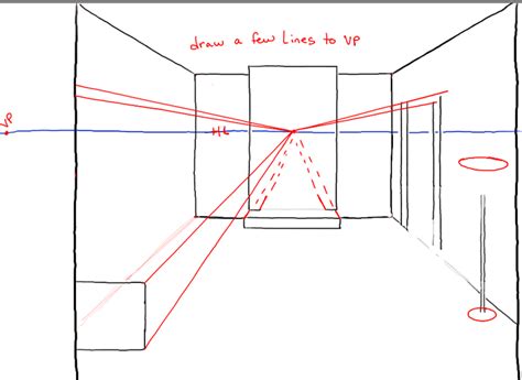 Learn How To Draw The Inside Of A Room With Correct Perspective Drawing
