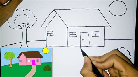 Cara Mudah Menggambar Rumah Untuk Pemula Drawing House For Beginners