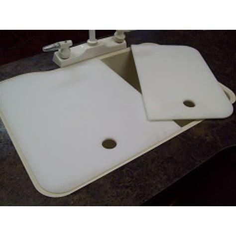 This sink cutting board handles extend up to 24.5 inches, fitting over your sink and creating additional counter space. 19" x 25" 60/40 RV Kitchen Sink Covers - Cream | Kitchen ...
