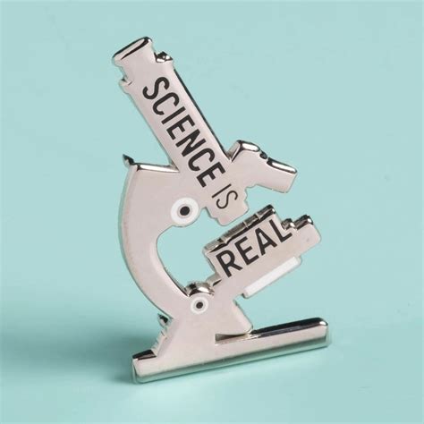 Science Is Real Microscope Pin — Dissent Pins