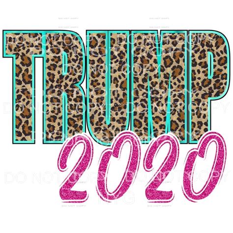 Martodesigns Trump 2020 Leopard Pink Sublimation Transfers