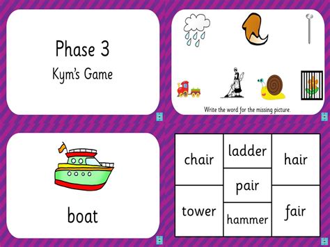 Phonics Phase 3 Kyms Game Powerpoint Teaching Resources