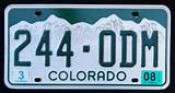 Images of Colorado License Plate Prices
