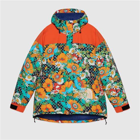 The North Face X Gucci Down Jacket In Gg Floral Print Gucci Si