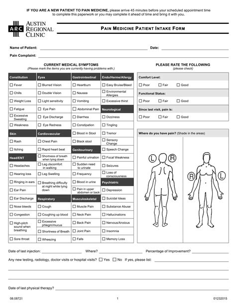 Free 9 Medicine Patient Intake Forms In Pdf Ms Word