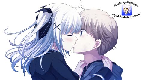 Anime Couple Kissing 1 By Kryotekx Ryuuji On Deviantart