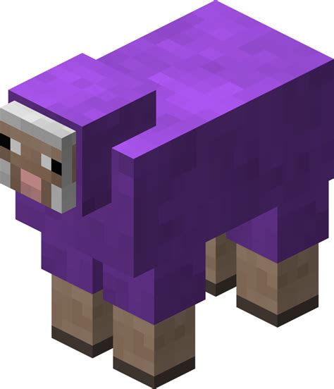 Download Purple Sheep Revision 1 Black Minecraft Sheep Png Image With No Background