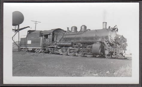 Midland Valley Railroad 2 8 2 75 Locomotive Photo Fort Smith Ar 1942