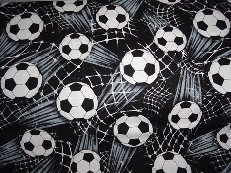 100 Cotton Fabric Soccer Ball Fabric Sports Material Ships In Etsy