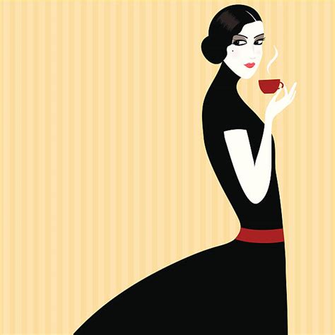 Best Woman Drinking Coffee Illustrations Royalty Free Vector Graphics