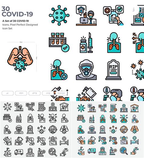 30 Covid 19 Icons Free Download