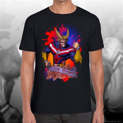 T Shirt All Might Exclusive Design My Hero Academia Short Sleeve