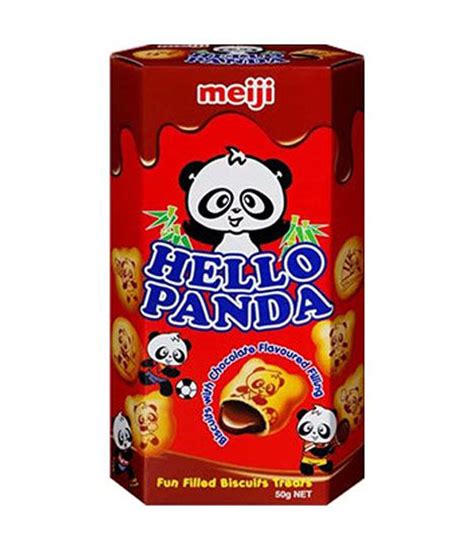 Meiji Hello Panda Biscuits With Chocolate Flavored Filling 60g Haisue