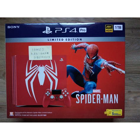 Sony Ps4 Pro Spiderman Limited Edition Playstation 4 Guestjames