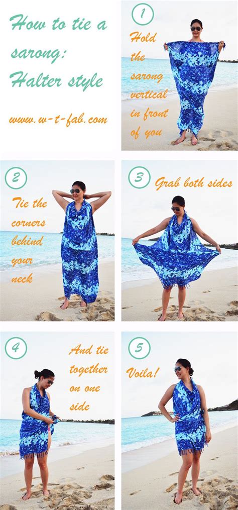 How To Tie A Sarong ~ Bow In The Front Style How To Tie A Sarong Tie