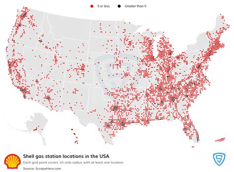 List Of All Shell Gas Station Locations In The Usa Scrapehero Data Store