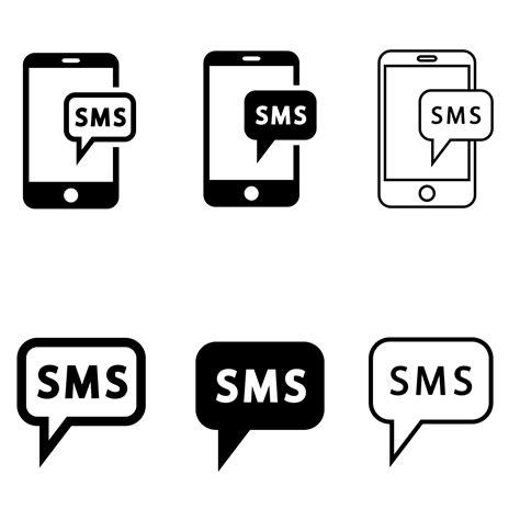 Sms Icon Vector Set Message Illustration Sign Collection