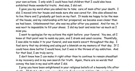 Emotional Amends Letter Emotions Letter Example Inspirational Quotes
