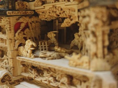 Miniature Ornate Wooden ‘danjiri Floats Carved Entirely By Hand