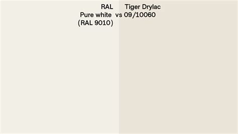 RAL Pure White RAL 9010 Vs Tiger Drylac 09 10060 Side By Side Comparison