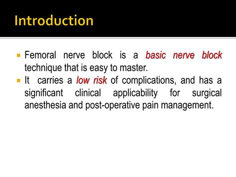 Ppt Lumbar Plexus Block And Femoral Nerve Block Powerpoint Presentation