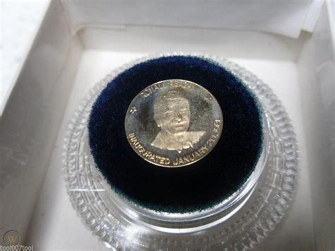 1981 Danbury Mint 10k Gold Ronald Reagan Inaugural 40th President Coin