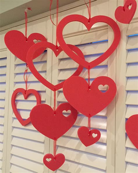 Valentines Hanging Foam Heart Decorations