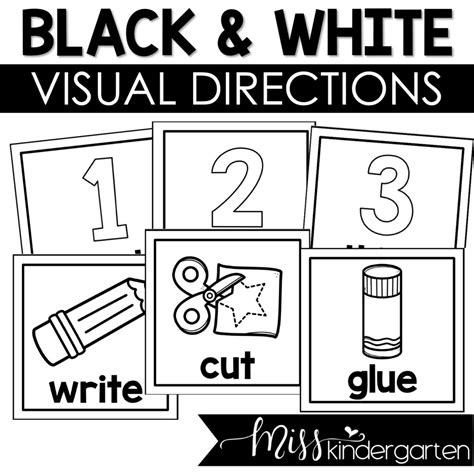 Picture Directions Visual Cue Cards Miss Kindergarten