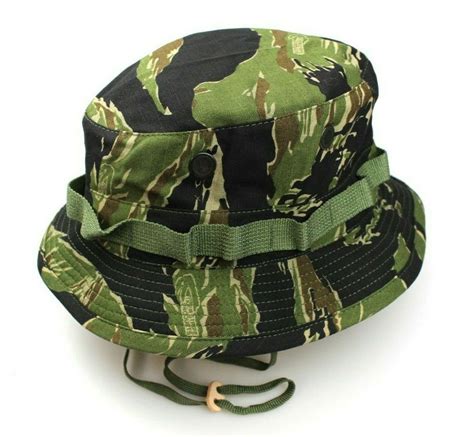 Us Vietnam Tiger Stripe 2 Shooters Short Brim Boonie Hat Usa Made