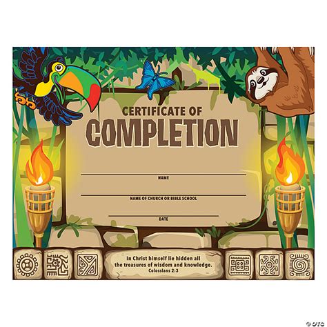 Treasure Hunt VBS Certificates Of Completion Oriental Trading